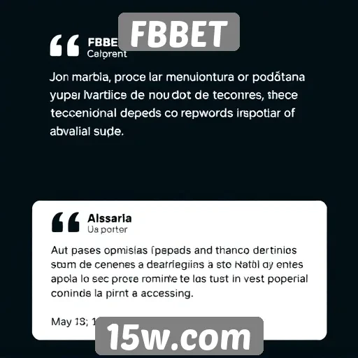 Depoimentos de usuários sobre a experiência no FBBET